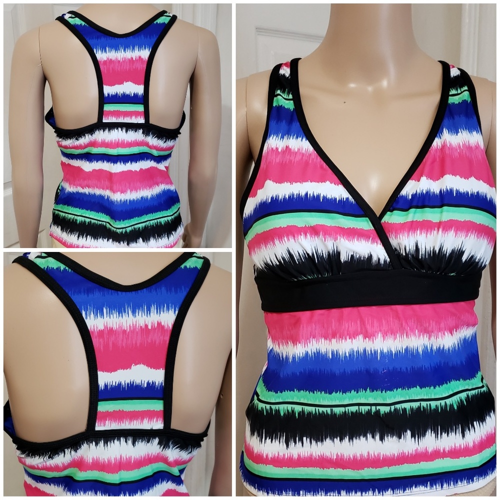 NEW! Free Country Tie-Dial Wave Tankini - M (8/10)